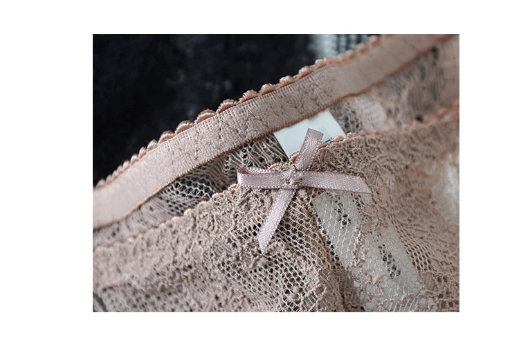 INTIMO SECRETS Adjustable Lace Thong - Sexy Transparent Half-Wrap T-Back