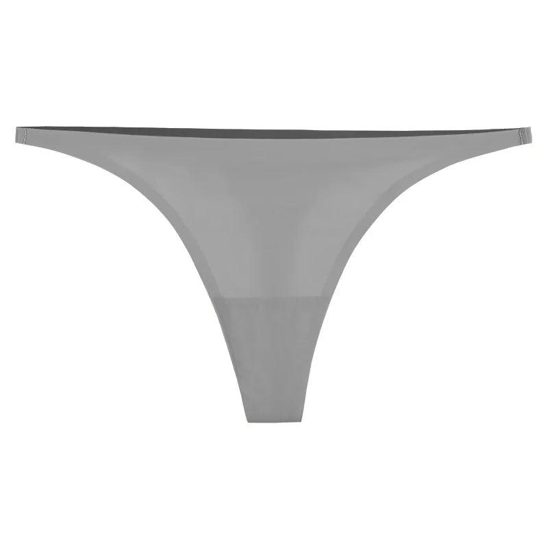 INTIMO SECRETS Women’s Ice Silk Seamless Thong – Invisible Sexy G-String for Sports & Daily Wear