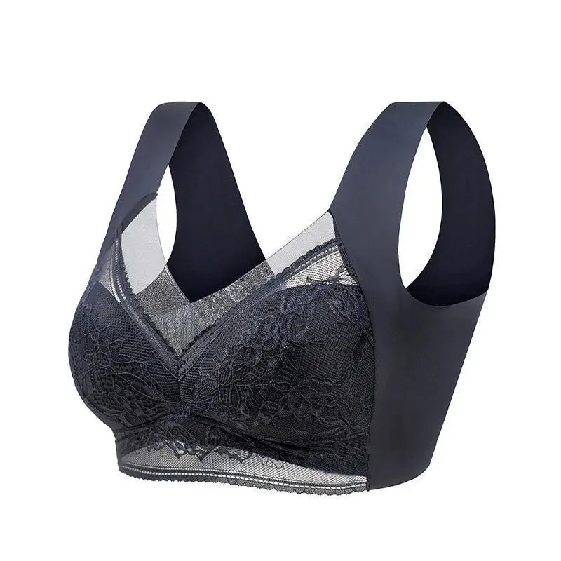 INTIMO SECRETS Wireless Lace Bra – Large Size Summer Bralette for Women