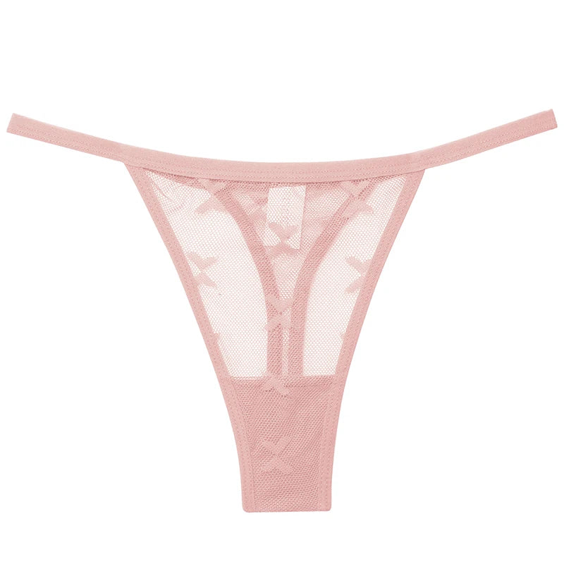INTIMO SECRETS 2PCS Mesh Thongs – Transparent Seamless G-String Underwear for Women S-XL