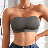 Hot Sale New Design Effective Slip-proof Side One Piece Bralette Padded Ice Silk Seamless Strapless Bra For Women