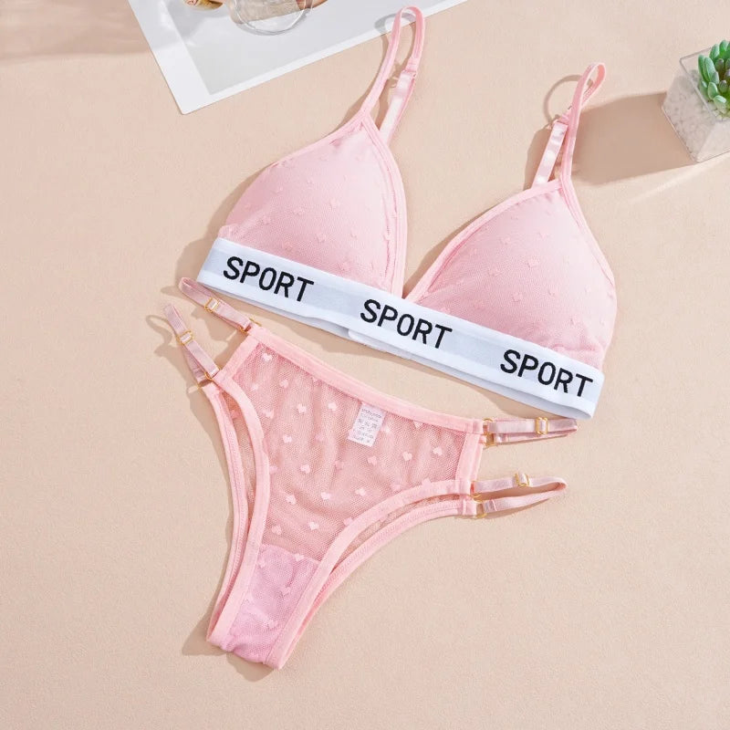 INTIMO SECRETS Dot Lace Push-Up Bralette – Wireless V-Neck Women’s Bra