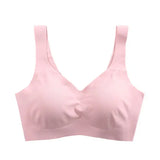 INTIMO SECRETS Detachable Pad Seamless Ice Silk Bra – Wireless, Breathable, Push-Up, Yoga Vest