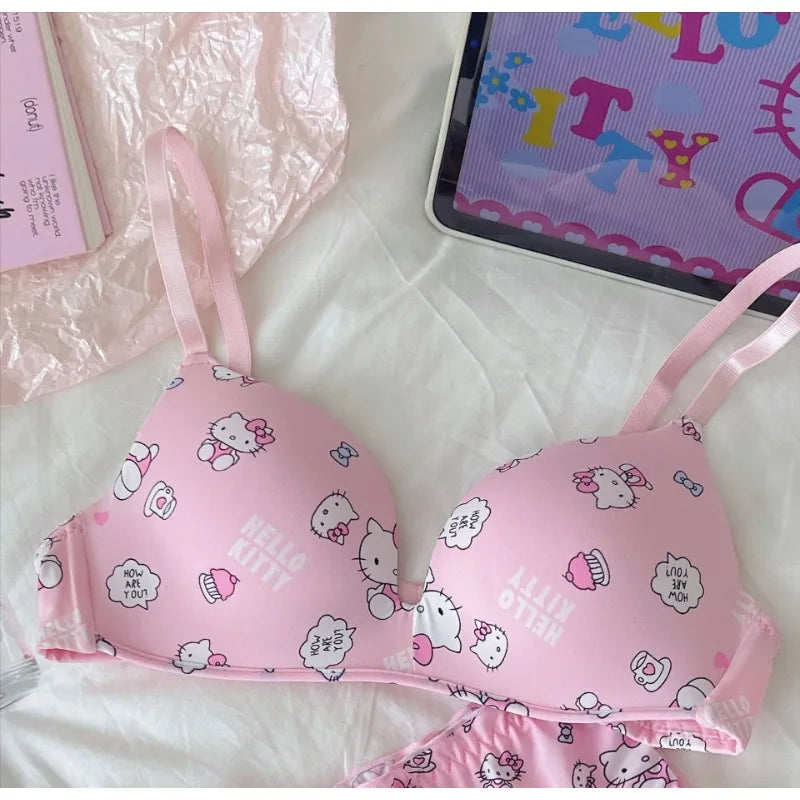 INTIMO SECRETS Hello Kitty Girls’ Cartoon Slimming Bra – Comfortable Active Underwear