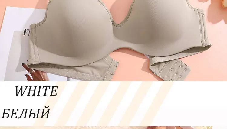 INTIMO SECRETS Plus Size Full Coverage Unlined Seamless Bra Wide Strap Wireless Push-Up