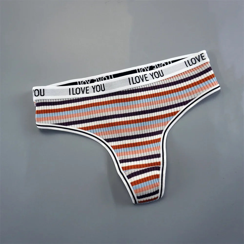 INTIMO SECRETS 3PCS Cotton Thongs – Soft Low-Rise G-String Underwear for Women