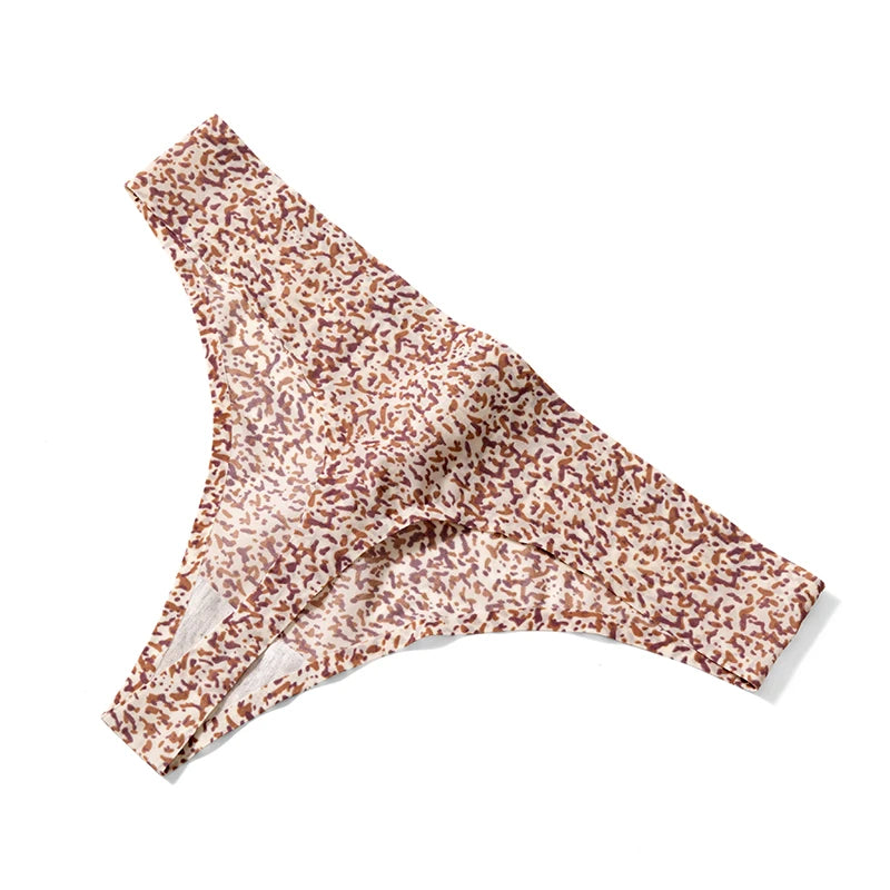 INTIMO SECRETS Leopard Thong – Sexy Seamless G-String Underwear for Women