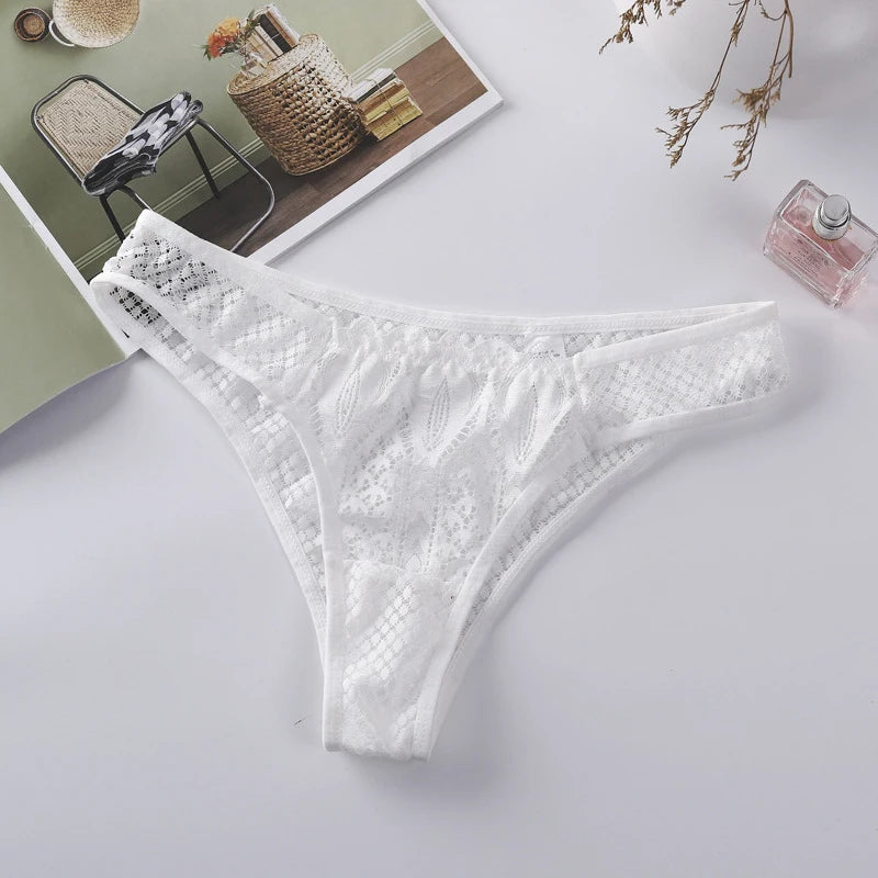 INTIMO SECRETS Lace Thong – Sexy Low-Rise G-String Panties for Women