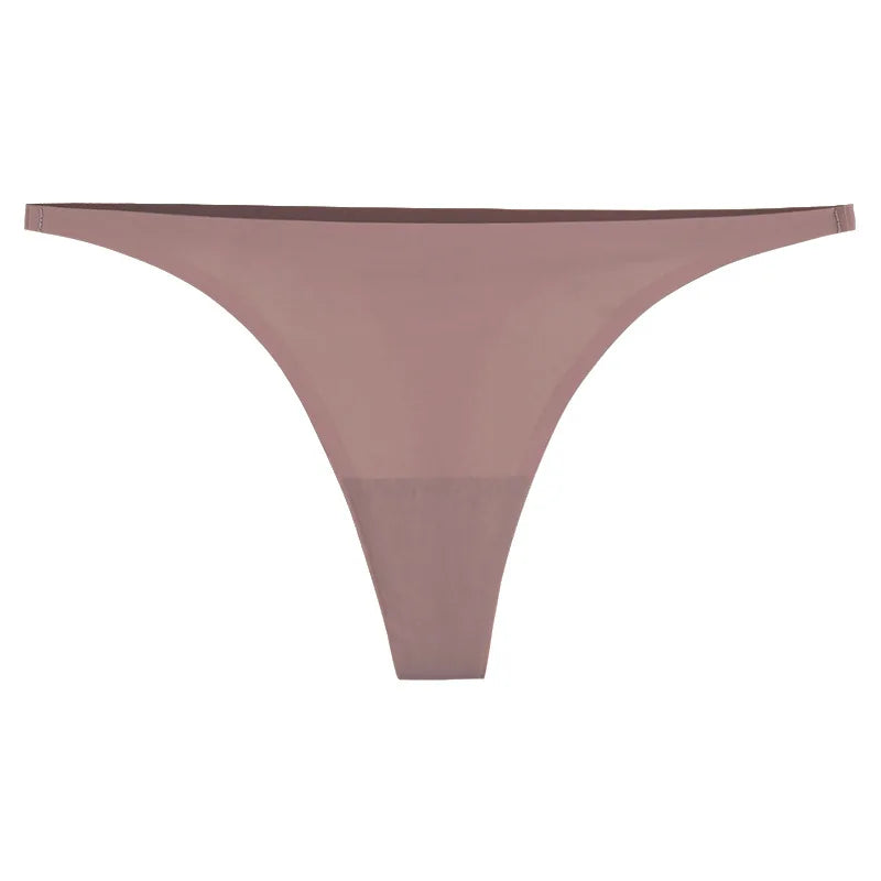 INTIMO SECRETS Women’s Ice Silk Seamless Thong – Invisible Sexy G-String for Sports & Daily Wear
