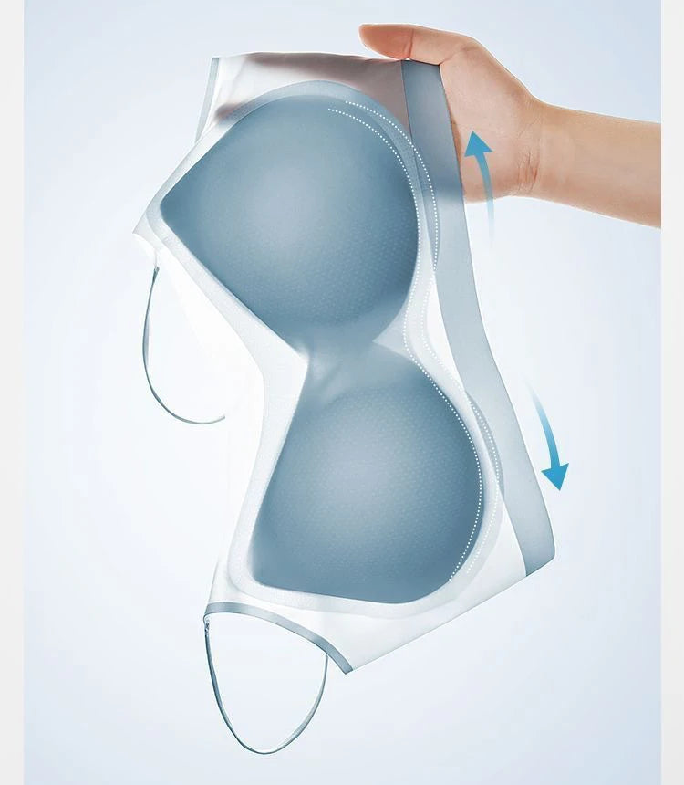 INTIMO SECRETS Ultra-Thin Seamless Padded Bra – Ice Silk, Push-Up, Small Chest