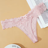 INTIMO SECRETS Lace Thong – Sexy Low-Waist G-String Panties for Women