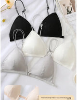Summer Hit Low Cut Backless Pure Cotton Wrap Chest Bra Women's Sexy Interest Triangle Cup Strapless Underwear Intimate Apparel