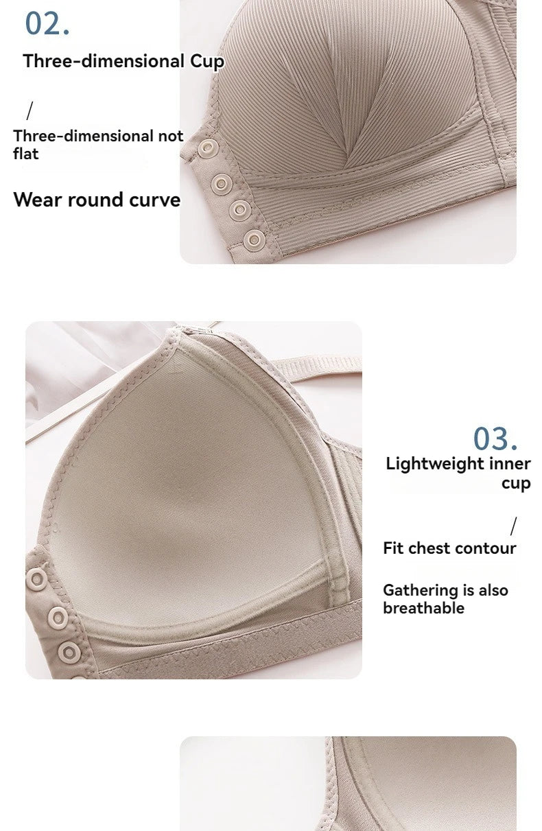 INTIMO SECRETS Plus Size Front Buckle Push-Up Bra – Adjustable & Comfortable