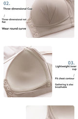 INTIMO SECRETS Plus Size Front Buckle Push-Up Bra – Adjustable & Comfortable