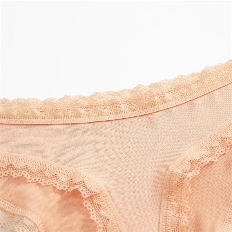 INTIMO SECRETS 3PCS Dot Print Thongs – Seamless Low-Waist Lace G-String Underwear for Women