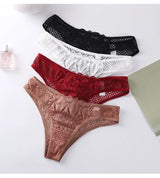INTIMO SECRETS Lace Thong – Sexy Low-Rise G-String Panties for Women