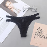 INTIMO SECRETS Women’s Summer Lace Thong – Low-Waist, Hollow-Out, Seamless & Breathable Panties
