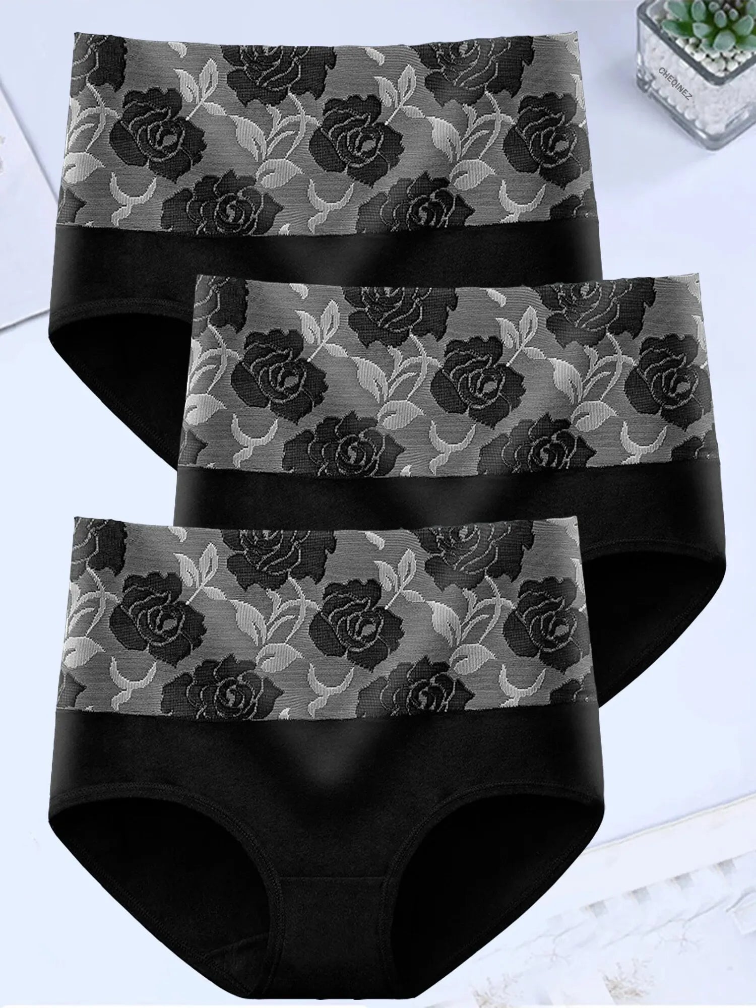 INTIMO SECRETS 3PCS Cotton Panties – Plus Size Women L-5XL Seamless Lingerie