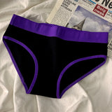 3Pcs/set Women's Panties Cotton Sports Briefs Middle Waist Solid Color Underwear Soft Breathable Underpants Female Sexy Lingerie