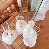 INTIMO SECRETS Anime Bear Plush Bra & Tie-Side Panty – Furry Lingerie Set