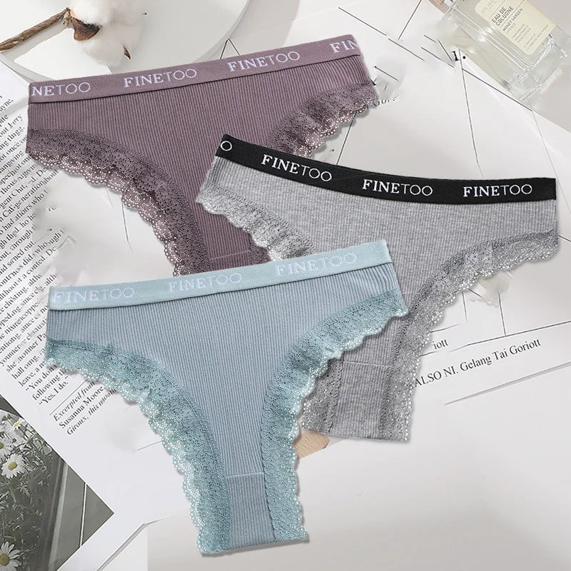 INTIMO SECRETS 3-Pack Cotton Brazilian Panties – Low Rise Plus Size Women