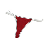 INTIMO SECREST Seamless Ribbed Cotton Thong Panties for Women