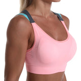 INTIMO SECRETS Cross-Back Wire-Free Sports Bra – Seamless & Shock-Resistant