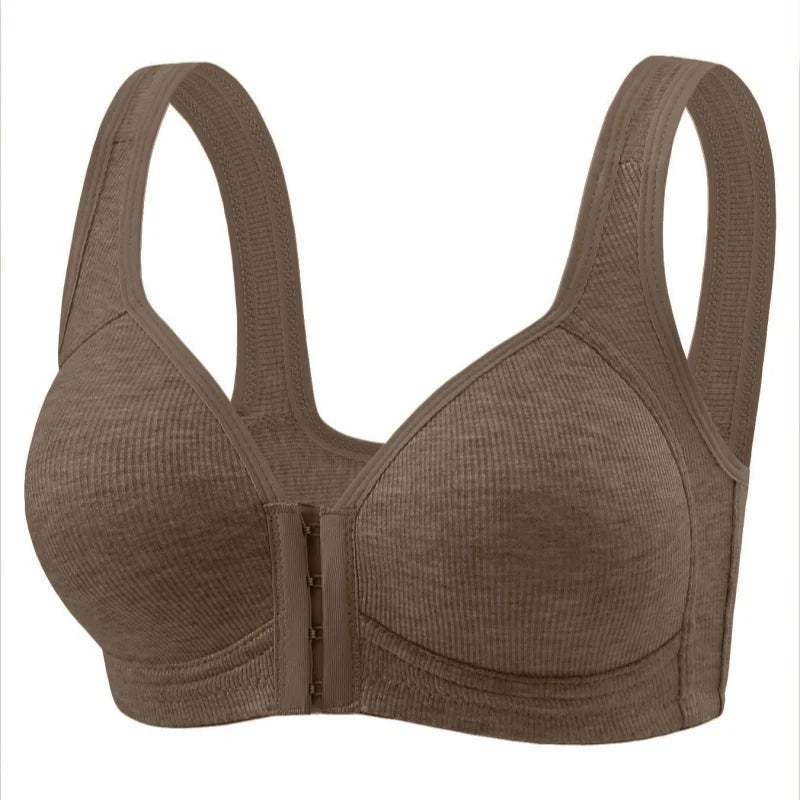 INTIMO SECRETS Wire-Free Front Closure Bra – Full Coverage for Women