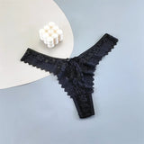INTIMO SECRETS 3PCS Lace Thongs – Transparent Mid-Waist G-Strings Plus Size