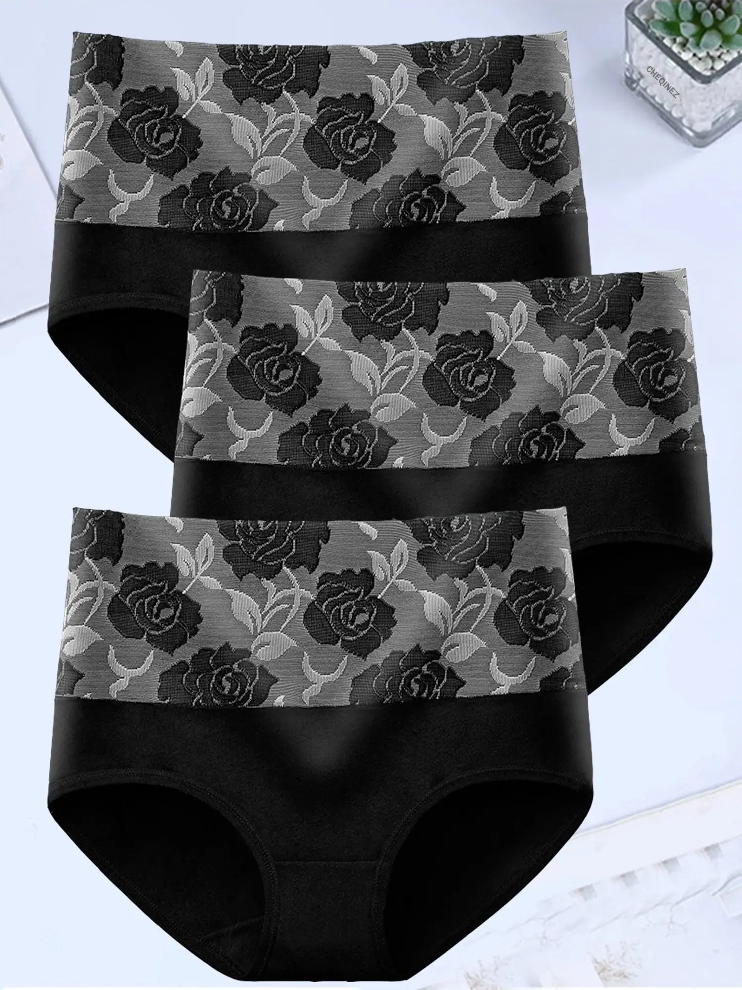 INTIMO SECRETS 3PCS High Waist Cotton Panties – Plus Size Women’s Lingerie