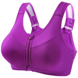 INTIMO SECRETS Women’s Shockproof Sports Bra – Front Zipper Yoga Vest