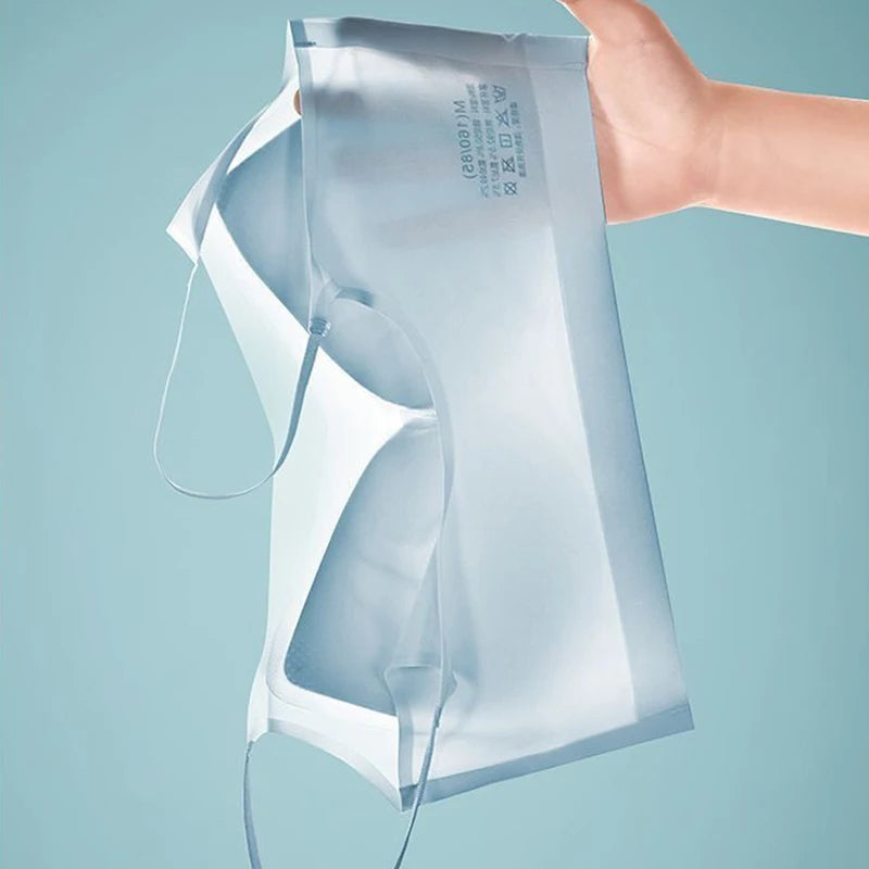 INTIMO SECRETS Ultra-Thin Seamless Padded Bra – Ice Silk, Push-Up, Small Chest