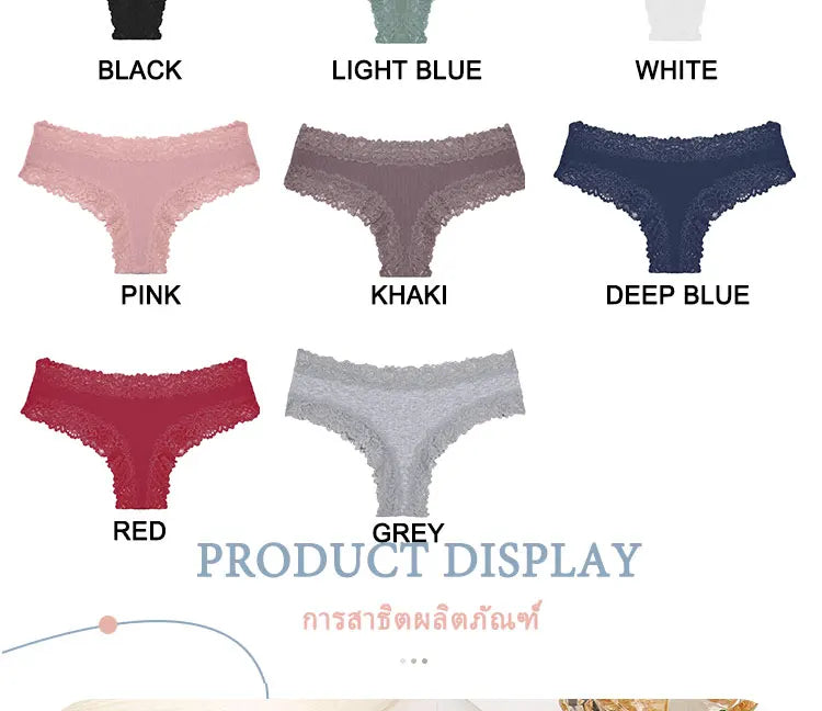 INTIMO SECRETS 3-Pack Women’s Floral Lace Cotton Panties – Sexy Soft Briefs S-XL