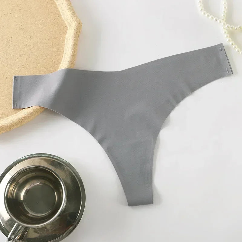 INTIMO SECRETS Ice Silk Thong – Sexy G-String, Low Waist, Seamless Comfort