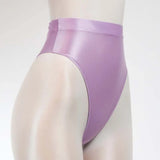 INTIMO SECRETS Shiny High-Waist Ice Silk G-String – Seamless Dance Wear & Sexy Shimmer Thong