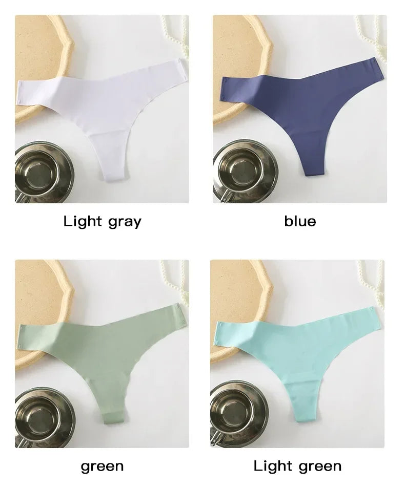 INTIMO SECRETS Ice Silk Thong – Sexy G-String, Low Waist, Seamless Comfort