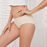 INTIMO SECRETS Plus Size Women’s Panties – Breathable Silk Satin 4PCS