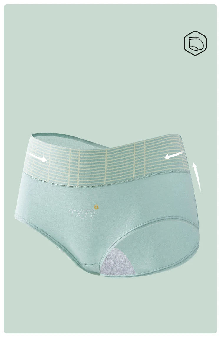 INTIMO SECRETS 4PCS High Waist Cotton Panties – Plus Size Women’s Lingerie