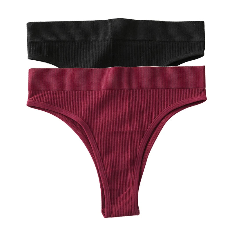 INTIMO SECRETS 2PCS Sexy Thongs – Seamless G-String Underwear for Women