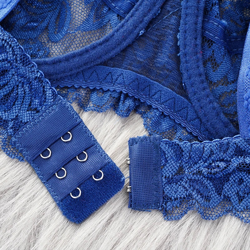 Women Sexy Lace Bras Plus Size Push Up Bralette Hollow Out Lingerie Embroidery Bra Brassiere Female Underwired Underwear