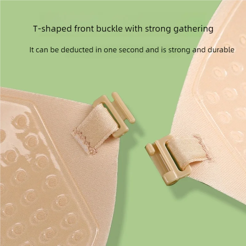 INTIMO SECRETS Women’s Round Cup Chest Patch – Front Button Push-Up Small Chest Enhancer, Invisible Wedding Bra