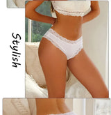 INTIMO SECRETS Women’s Low-Waist Seamless Lace Cotton Panties – Breathable Bikini Underwear