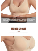 INTIMO SECRETS Seamless Push-Up Mesh Bra – Breathable Sports Bralette