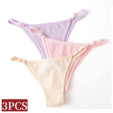 INTIMO SECRETS 3PCS Adjustable Thongs – Seamless Elastic G-String Underwear for Women