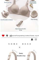 INTIMO SECRETS Plus Size Front Buckle Push-Up Bra – Adjustable & Comfortable