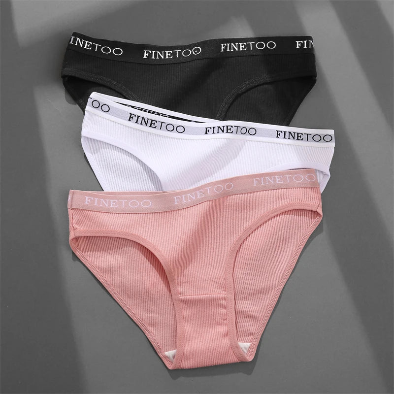 2Pcs/Set M-XXL Cotton Panties for Women Letter Belt Briefs Sexy Low Rise Underwear Ladies Panty Girl Big Size Intimates Lingerie