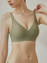 INTIMO SECRETS One-Piece Seamless Wireless Push-Up Bra Deep V Padded Bralette