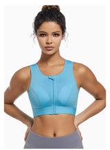 INTIMO SECRETS Women’s High-Impact Sports Bra – Zipper Yoga Vest