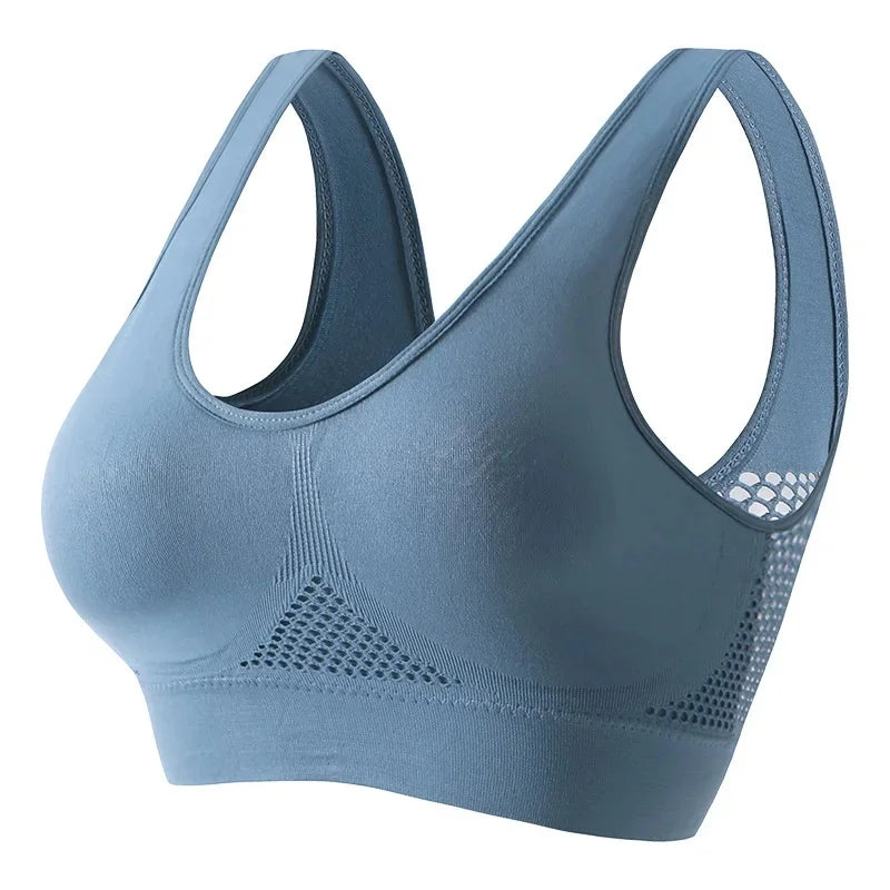 INTIMO SECRETS Women’s Wireless Sports Bra – Breathable Yoga Vest with Removable Pads