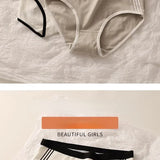 Women Underwear Cotton Crotch Mid Waist Traceless Sexy Panties Japanese Sports Style Girls Breathable Underpants Simple Lingerie